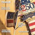 YOYAI American Flag Cross Wall Decor – 250th Anniversary USA 1776–2026 – Patriotic Christian Wooden Cross – Vintage Rustic Wall Art – Meaningful Gift for Home, Veterans, Family