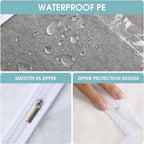 Garment Bags for Hanging Clothes, 6 PCs All Clear Garment Bag, Plastic Dustproof Suit Bag, Coat Protector Zippered Garment Covers for Closet Storage and Travel - 24'' x 40''/6 Pack