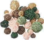 Patelai 36 Pcs Wicker Rattan Balls Decorative Balls for Vase Centerpiece Bowls Orbs Filler for Home Decor,4 Sizes(Vivid Color,2.8'',2.4'',2'',1.6'')