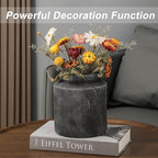 Farmhouse Vase for Home Decor, Vintage Rustic Terracotta Flower Vase Suitable for Home Decor, Living Room, Shelf, Dining Table. 7IN（Frosted Dark Blue） ZSHLXM