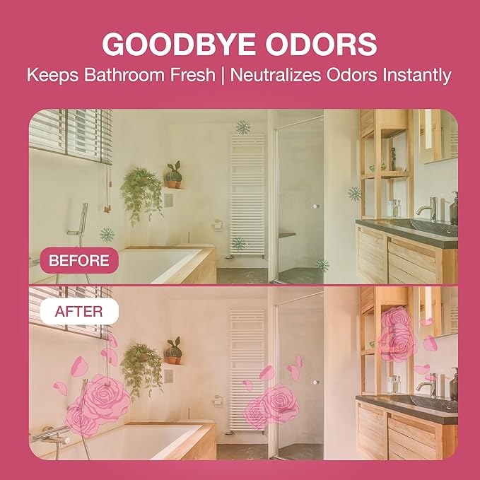 Godrej Aer Power Pocket Bathroom Fragrance - Fresh Blossom, 10g (Pack of 6)