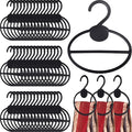 50 Pcs Scarf Hanger Plastic Holder Organizer Space Saving Scarf Organizer Clothes Hanger for Scarves Headscarves Clothing Sorting Storing (Black)