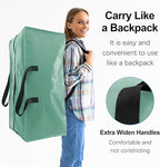 6 Pack Heavy Duty Extra Large Moving Bags W/Backpack Straps - Strong Handles & Zippers, Storage Totes For Space Saving, Fold Flat, Alternative to Box and Bin (40 gal, Teal)