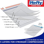Hefty Hanging Compression Bags 3 Extra Long Vacuum Garment Storage Bags for Clothes, Travel, Closet Organization (60 X 27 Inches) (X-Large)
