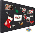 Large Bulletin Board - Foldable 96x48 Inches Cork Board Alternative with 20 Push Pins and 237 Pcs Glitter Letters, 8' x 4' Self-Adhesive Felt Bulletin Board for Wall, Home Office Decor