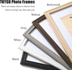 16x20 Picture Frame 16 x 20 Grey Woodgrain Frame Matted to 11x14, 16 x20 Poster Frame for Wall, 20x16 Natural Wooden Frames for Poster & Art, Puzzle Frame for Home Decor and Gifts