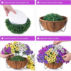 Ivydale 20 Bundles Fake Pansy Hanging Basket for Outdoor Decoration, Artificial Silk Pansies Hanging Plant, UV Resistant & Lifelike for Patio Garden (4-Mixed Color)