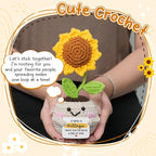 HEXMOZ Thank You Gifts for Women - End of Year Teacher Gift - Appreciation Gifts for Teacher Nurse Daycare Provider Nanny Babysitter - It Takes A Village Collectible Sunflower Doll Crochet