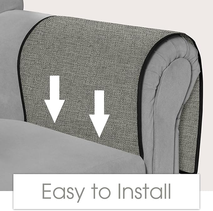 Joywell Recliner Chair Organizer Armchair Caddy Remote Control Holder for Couch Armrest Organizer Non Slip Sofa Armchair Caddie with 6 Pocket Storage for Magazine, Tablet, Phone, iPad, Light Grey