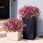 Artificial Fake Flowers for Outdoors 12 Bundles Faux Silk Flower Spring Decoration Artificial Fake Plants Outdoor Plastic Flowers UV Resistant No Fade for Home Planter Porch Patio Yard Decor