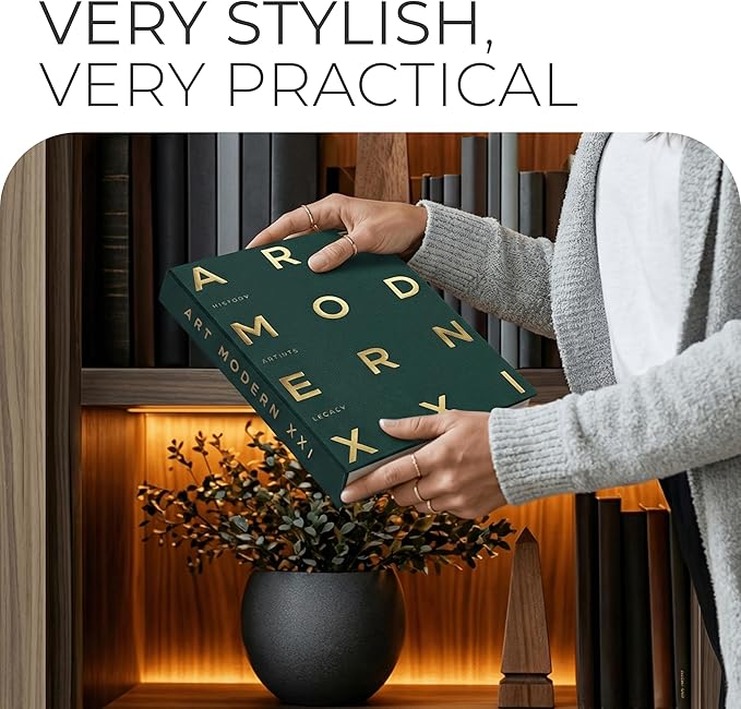 Decorative Books for Home Decor – Green & Pink Linen Faux Books for Decoration: Aesthetic Fake Book Shelf, Living Room, Mantle, Entryway & Coffee Table Decor – Stack Faux Book Storage Box, Set of 2