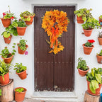 Ochine Fall Harvest Swag for Front Door - Artificial Fall Wreath & Teardrop Swag Decorative Swags for Thanksgiving, Halloween Decor