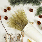 SLK 16-Pack Artificial Glitter Berry Stem Ornaments, Christmas Decorative Glittery Twigs, Picks, Branches for Tree, Wreath, Small Vase, Halloween Party (Gold)