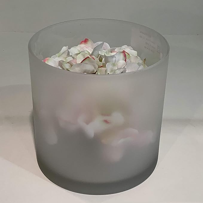 WGV Cylinder Vase, Diameter 5", Height 5", Frosted Glass Floral Planter Container, Floating Candle Holder for Wedding Party Event Home Office Decor, 1 Piece