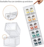 HOMIDEC Shoe Storage, 6 Pack Shoe Organizer Clear Hard Plastic Shoe Box, Shoe Boxes Clear Plastic Stackable, Shoe Boxes with Lids for Size 13, Transparent