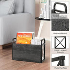 YINMIT Magazine Holder, Magazine Rack Floor, Magazine Storage Basket, Folder Organizer Bin for Books, Newspapers, Tablets