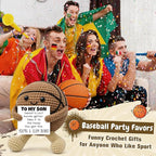 Inspirational Graduation Gifts for Son 2026 from Mom Dad, Handcrafted Crochet Basketball Keepsake, Basketball Gifts for Teen Boys Adult Bonus Son, Motivational Sports Desk Room Decor Accessories