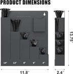 UNITEDPOWER Cable Tie Holder, Wall Mount Storage Rack Organizer for Workshop, Shed, Garage, Home, Fit Various Lengths Zip Tie