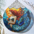 Mermaid Stained Glass Orament - Christmas Ornament - Christmas Decorations for Tree - Holiday Present ldeas - Gift Exchange