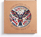 250th Anniversary Decorative Plates 8 Inch Eagle Liberty Bell Patriotic Decorations Commemorative Plates with Stand Independence Day 4th of July Semiquincentennial Decor