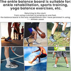 Ankle Balance Board Foot Strengthener Trainer Ideal for Sprained Ankle Recovery Stability Exercises and Physical Therapy Plus Posture Corrector and Foot Stretcher for Plantar Fasciitis Relief