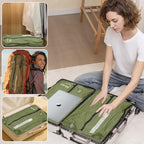 ONTYZZ Vacuum Bags for Travel, Reusable Vacuum Compression Bag, Recycled IPX8 Waterproof Space Saver Bag for Luggage/Camping/Home Storage (3 Pack with Air Pump-Green)