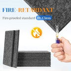 DOLLAR BOSS Large Cork Board for Wall 48" x 36" x 0.5" Bulletin Board 12 Packs Corkboard Tiles Self Adhesive Felt Wall Tiles for Office Home School, Dark Grey