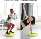 Inflated Wobble Cushion,Circular Non-slip Texture for Comfortable Sitting,Extra Thick Dyna Disc with Pump for Core Strength,Wiggle Seat to Improve Posture,Fitness,660lb Load Capacity