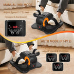 Under Desk Elliptical Machine, Electric Elliptical Training Machine w/Remote & 12 Speeds Level, Manual & Auto Mode, Elliptical Traier for Seniors Seated Pedal Exerciser for Home Office