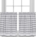 Sweet Home Collection Treatment Kitchen Window Curtain Panel, 36", Gray