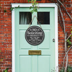 Funny No Soliciting Sign for House 12"x12" Do not Knock or Ring Doorbell Wooden Signs for Front Door Rustic No Soliciting Welcome Sign Hanging Decorations for Home Yard Garden Farmhouse Porch