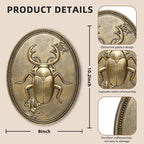 Newinhome Vintage Beetle Wall Sculpture, Antique Wall Decor, Ladybug Wall Decor, Hanging Decoration with Embossed Beetle Design, Vintage Decor for Living Room Bedroom and Hallway, Housewarming Gift