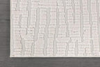 Modern Micro Loop Indoor Area Rugs for Living Room Bedroom Kitchen Geometric Pebble White 8x10 Luxury Durable Low and High Pile Non-Shedding Stain Resistant Soft Area Carpet 8 x 10
