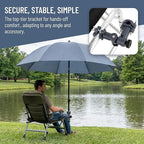 Levemolo Fishing Chair Umbrella Stand Adjustable Knob Fishing Rod Holder Bracket with Bait Tray 6.10X4.72X1.49In Outdoor Umbrella Stand Holder for Beach Chair