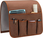 Sofa Armrest Organizer, Remote Control Holder for Recliner Couch, Arm Chair Caddy with 5 Pockets for Magazine, Tablet, Phone, iPad