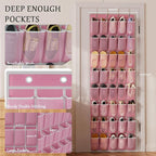 homyfort Over the Door Shoe Organizer, 40 Large Breathable Mesh Pocket,Space Saving Hanging Shoe Rack,Shoe Storage Holder for Entryway Bedroom Closet
