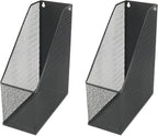 YBM HOME Mesh Steel Deluxe Magazine Rack, Extra Wide Magazine File Holder 2259-2 (2, Black)