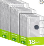 18 Pack Travel Vacuum Bags for Clothing,Compression Seal Packing Cubes for Suitcase Backpack,Vacuum Seal Bags for Clothing,Carry-on Size Space Saver Storage Bags 80% for Travel & Home（No pump）