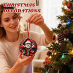 3D Santa Ornaments for Christmas Tree,Christmas Tree Fun Santa Decorations, Resin Funny Holiday Decoration, Christmas Ornaments Hanging Decoration Gift