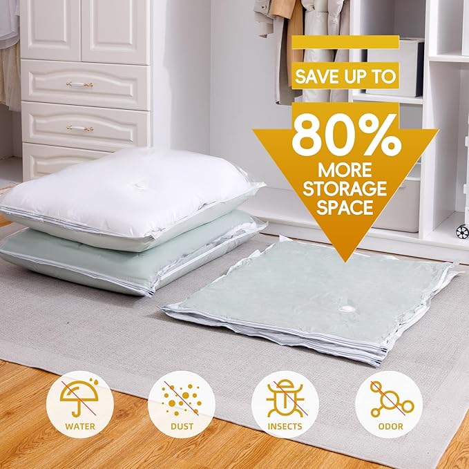 Vacuum Storage Bags with Electric Air Pump, 20 Pack (5 Jumbo, 5 Large, 5 Medium,5 Small) Space Saver Bag, Space Saver Bag, Vacuum Sealer Bags for Clothes, Blanket, Duvets, Pillows, Comforters, Travel