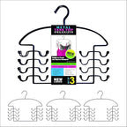 Organizer Hangers for Tank Tops, Bras & Camis by Dr. Organizer – USA Patented Steel 3-Piece Set – Space-Saving Multi-Hanger Holds 24 Garments – Rust-Resistant, Durable Closet & Laundry Organizer