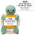 HEXMOZ Gifts for Mom from Daughter, Son - Birthday Gift, Ideas for Mothers, Mamas, Mother-in-Law - Handmade Collectible Turtle Daisy Doll Crochet Emotional Support with Positive Card
