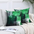Dark Green Abstract Art Artwork Pillow Cover, Gallery Modern Decorative Throw Pillows Cushion Cover for Bedroom Sofa Living Room 16 x 16 Inch Set of 2