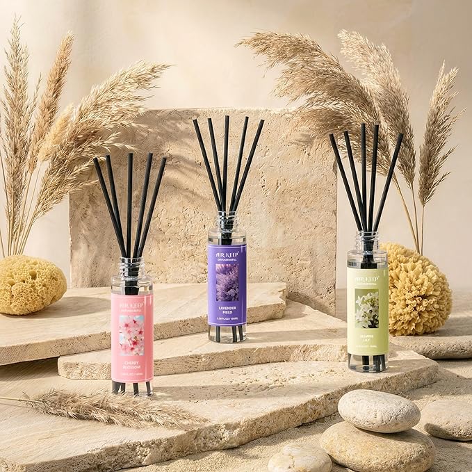 Airkeep Reed Diffuser Oil Refill/Cherry Blossom/3.38 oz/1 Pack/Air Freshener & Aromatherapy Essential Oil Blend for Home Fragrance – Scented Refill Oil for Bathroom, Bedroom & Home Decor
