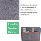 Bedside Caddy, Sofa Caddy, Storage Organizer Pocket for Dorm, Bedroom, 5 Pockets Felt Organizer for Magazine, Remote, Phone, Tablet, Pad, Glasses, Pen, Remote Control (Grey-Short)