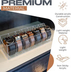 Targum Belt Organizer for Large Buckles – Extra-Wide Acrylic Belt Organizer with 7 Compartments for Closet and Drawer
