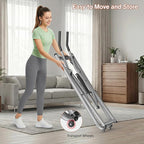 Air Walk Elliptical Glider Machine - 600LBS Capacity, Fully Assembled Low-Impact Design for Home Gym Cross-Training Arm & Leg Cardio Workout-New Version