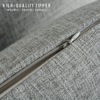 HPUK Linen Throw Pillow Covers Pack of 2, 18x18 Inch Accent Cushion Covers for Living Room, Bedroom, Decorative Solid Color Pillow Covers for Couch, Sofa, Chair, Grey