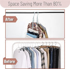 Mr. Pen- Space Saving Hangers for Clothes, 16 pcs, Pastel Colors, Plastic Multi Clothes Hangers Space Saving, 5 Slots, 360° Rotating Hooks