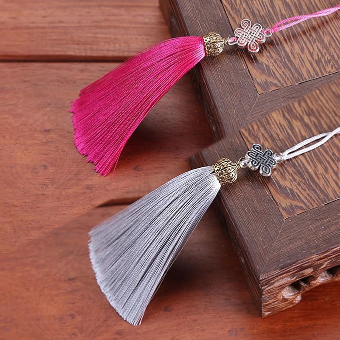 Chinese Knot Tassels Pendant Handmade Polyester Tassels Chinese Tassels Great for Home Decors and Festival Ornament
